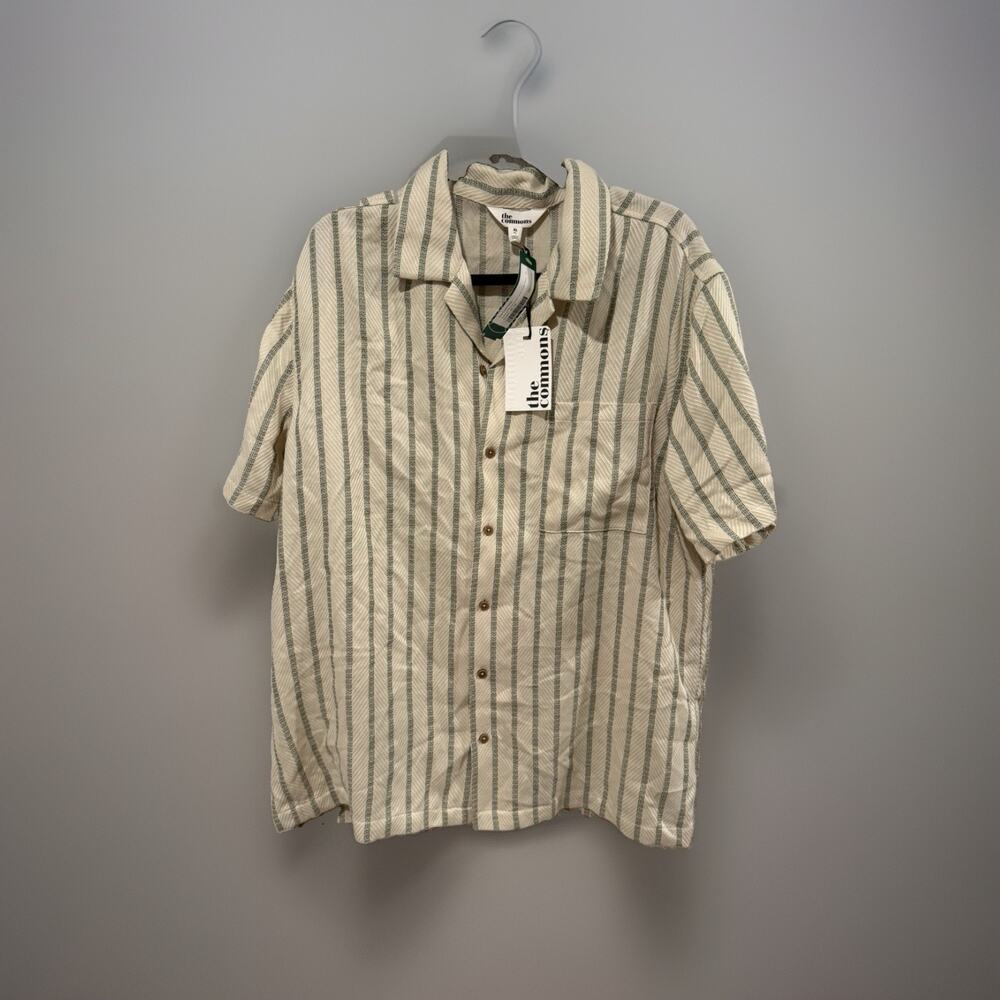 The Commons Textured Weave Camp Collar Shirt XL Tall